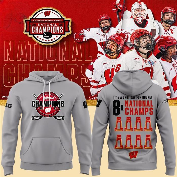 Wisconsin Badgers Women's Hockey National Champions Hoodie Gifts For Hockey Fan