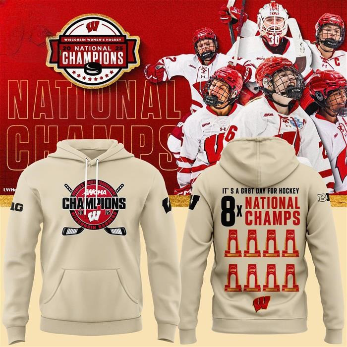 Wisconsin Badgers Women's Hockey National Champions Hoodie Gifts For Hockey Fan
