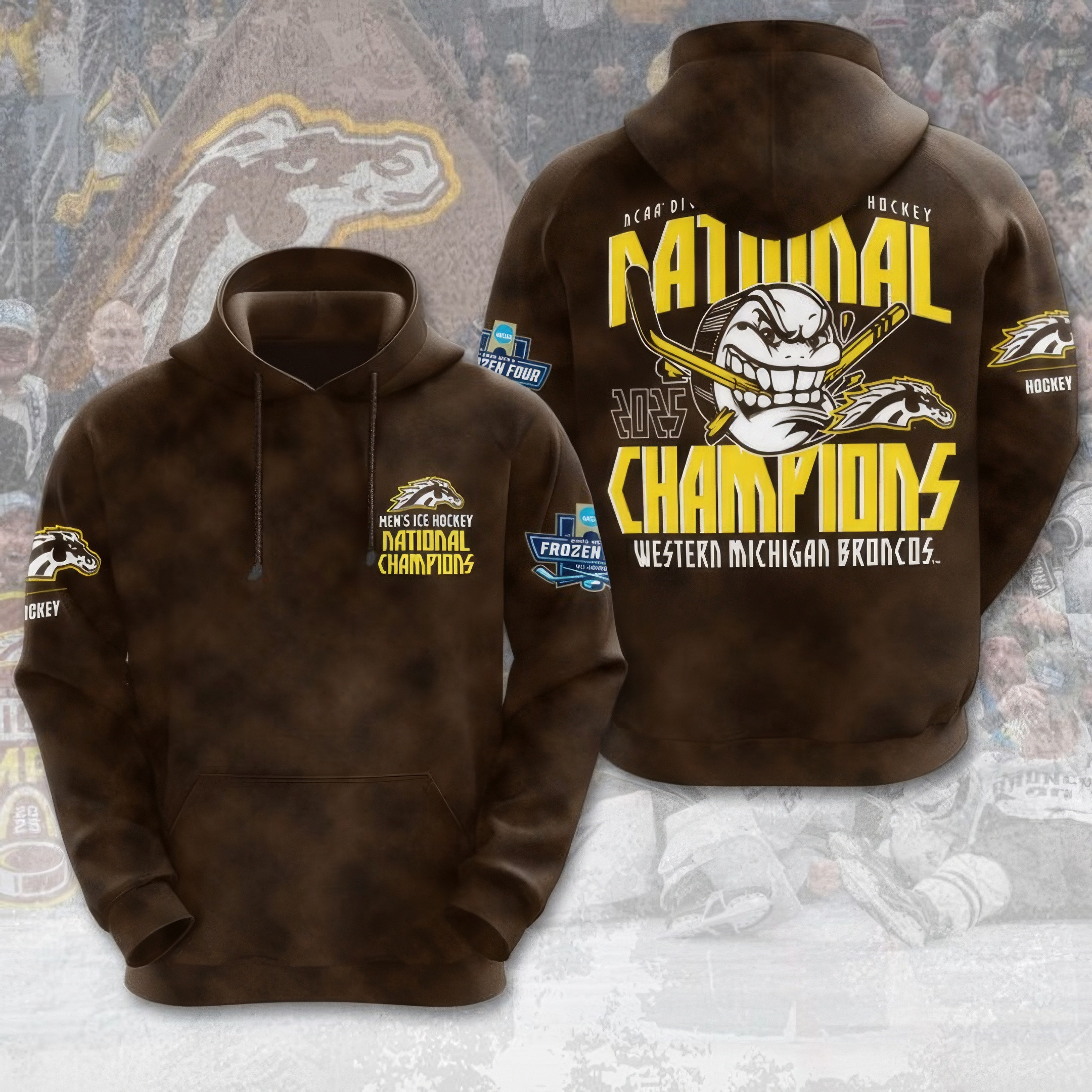 WMU Hockey 2025 National Champion Hoodie Ice Hockey