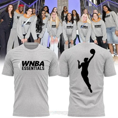 WNBA x Essentials 2025 Grey T-Shirt Basketball Oregontrailrvpk Shirt