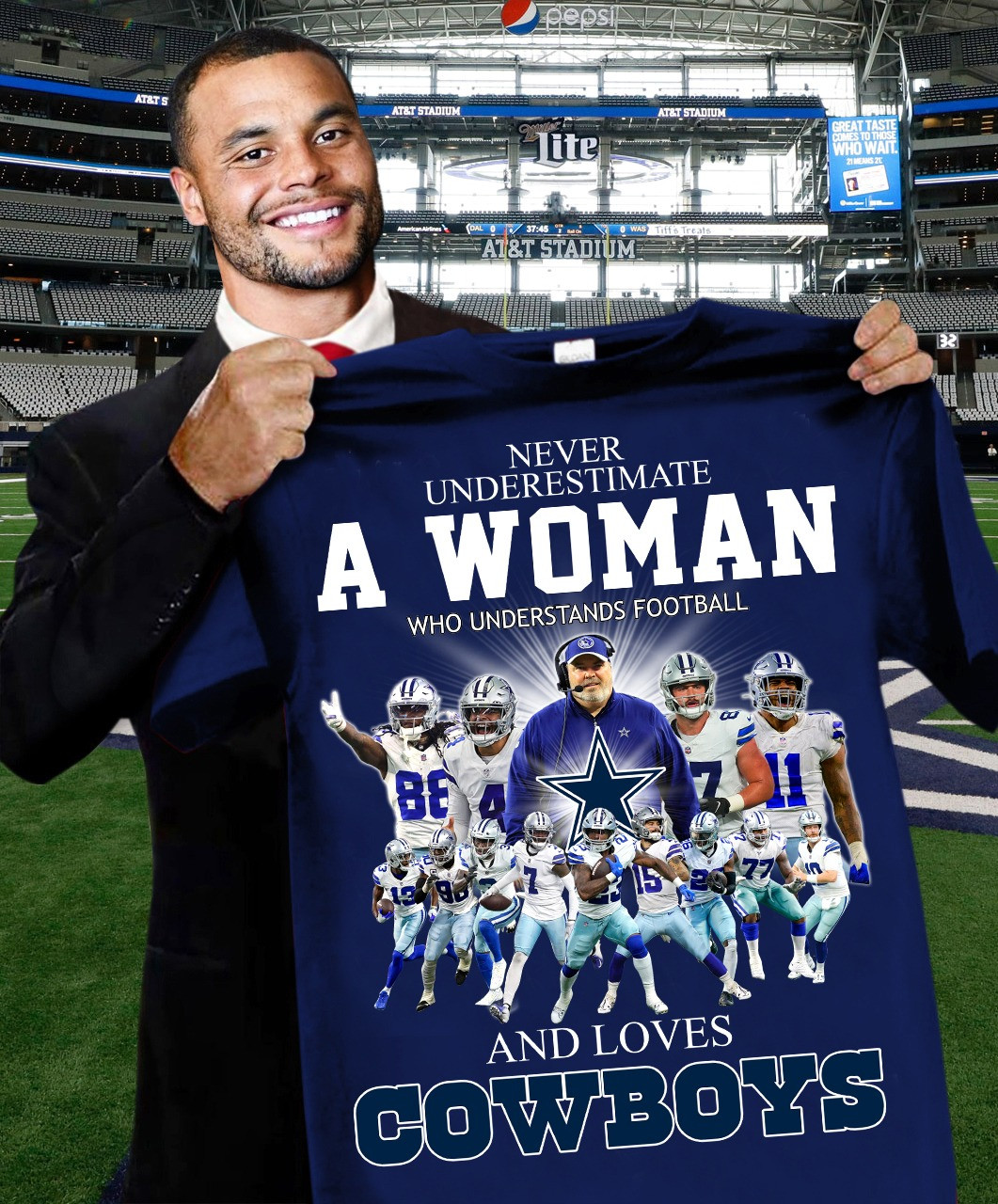 Women Loves Cowboys Football T-shirt Perfect Gift For Her Cowboys Fan Merch Oregontrailrvpk Shirt