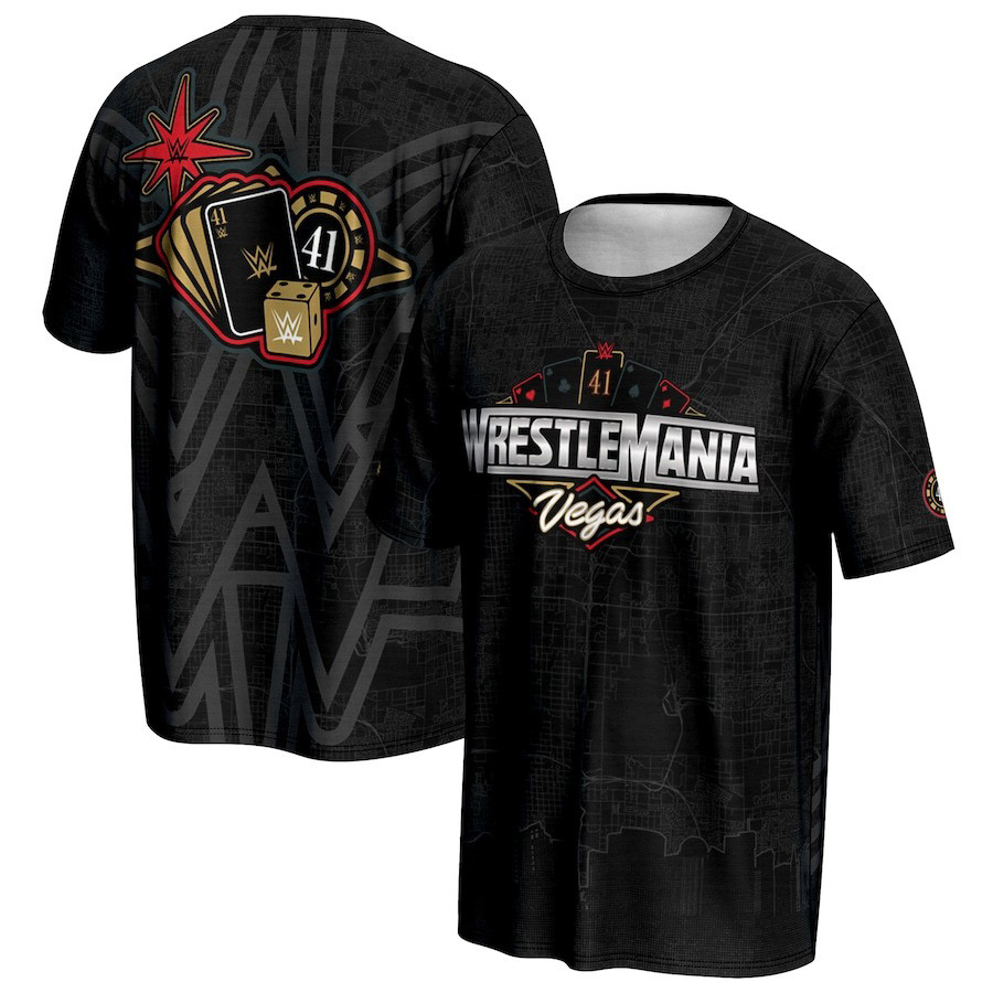 WrestleMania WWE 2025 Shirt Men's ProSphere Black WrestleMania 41 City T-Shirt Gift For Dad Oregontrailrvpk Shirt