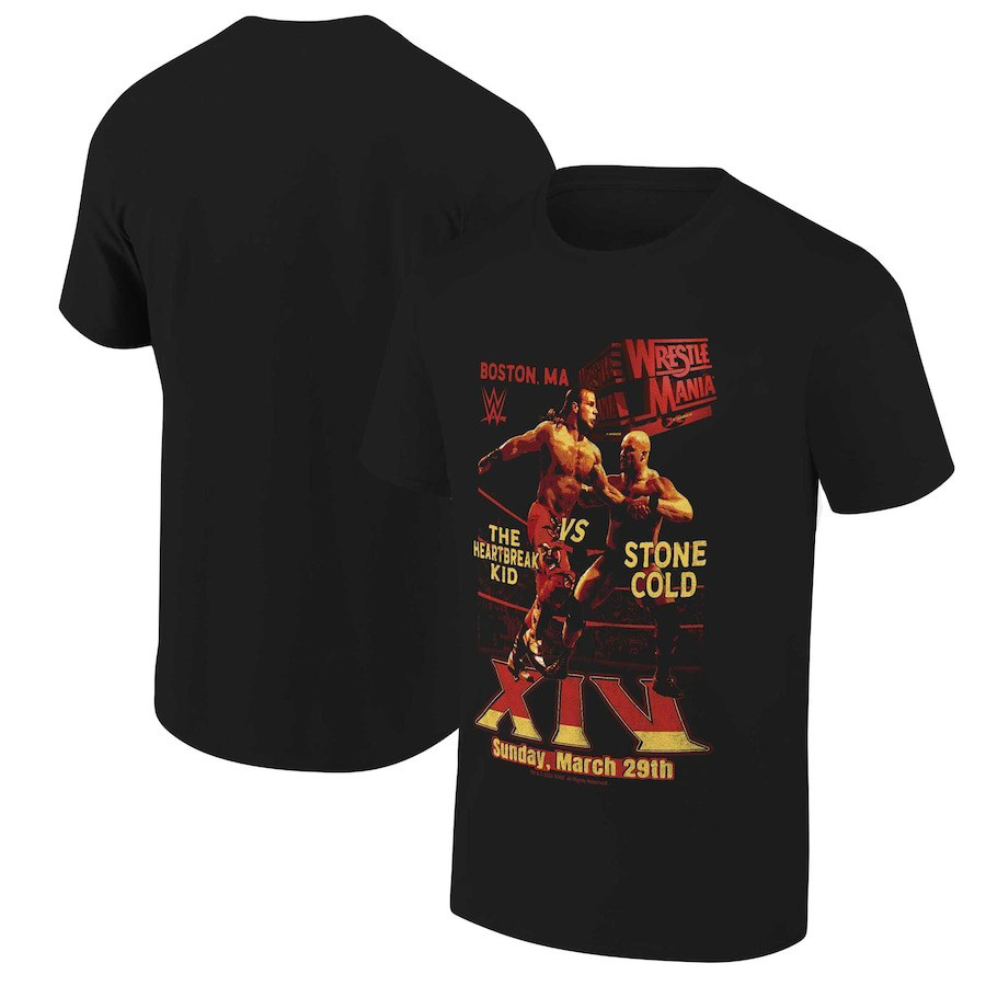 WrestleMania WWE 2025 Shirt WrestleMania XIV The Heartbreak Kid vs. Stone Cold T-Shirt Oregontrailrvpk Shirt