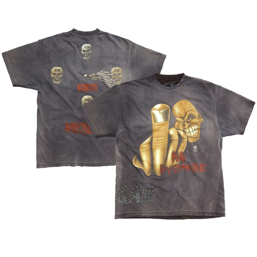 WWE Cactus Jack Merch T-Shirt Travis Scott Wrestlemania Merch CJ No Bystanders Stone Oregontrailrvpk Shirt