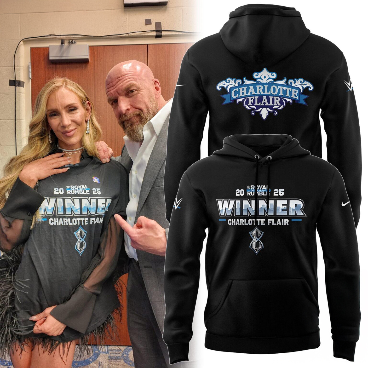 WWE Charlotte Flair 2025 Winner Hoodie