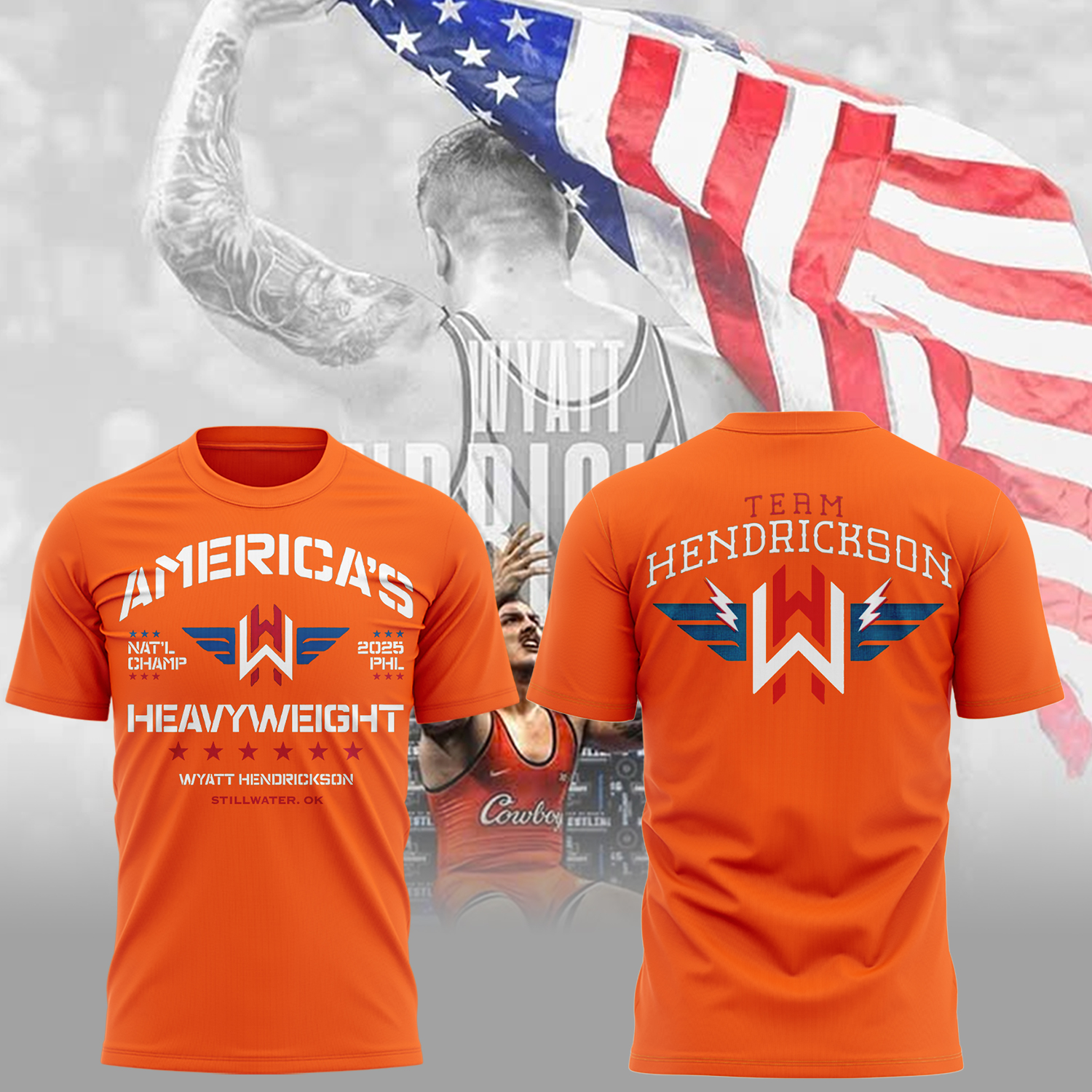 Wyatt Hendrickson New T-Shirt To Give Wrestling Players Oregontrailrvpk Shirt