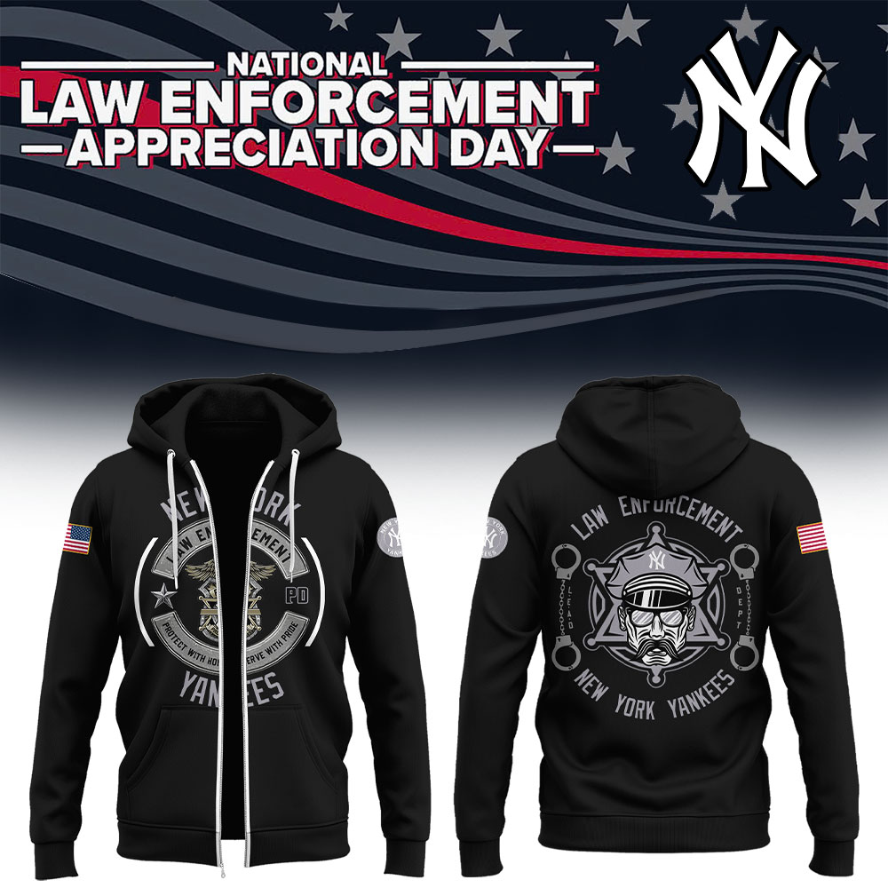 Yankees x Law Enforcement Appreciation Day 2025 Zip Hoodie Baseball