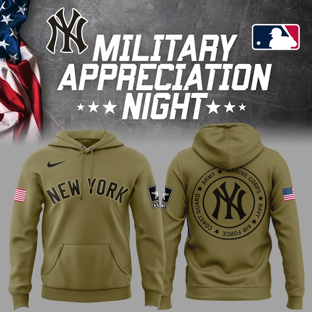 Yankees x Military Appreciation Night 2025 Hoodie Unique Baseball Gifts