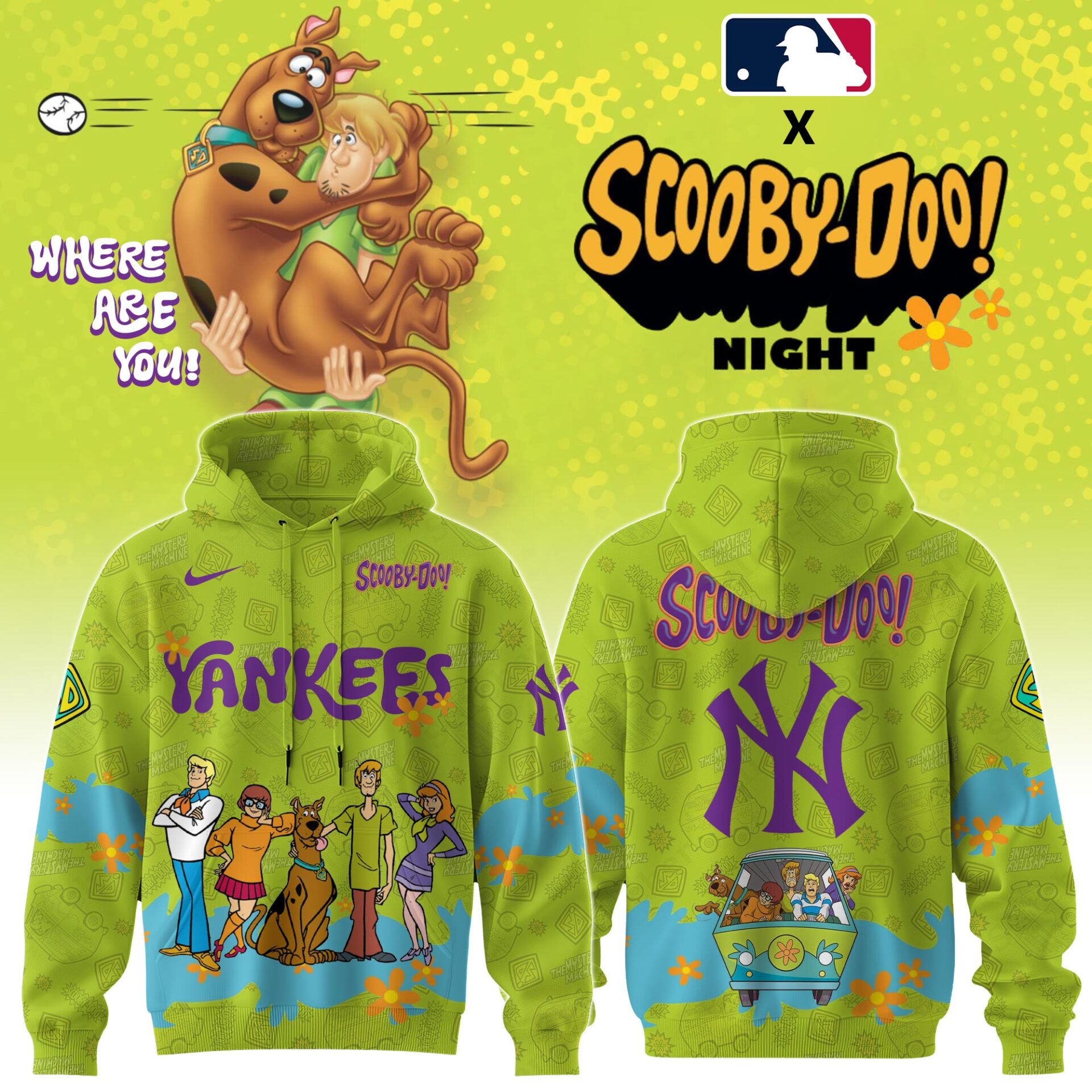 Yankees x Scooby Doo 2025 Hoodie Gift For Baseball Lover