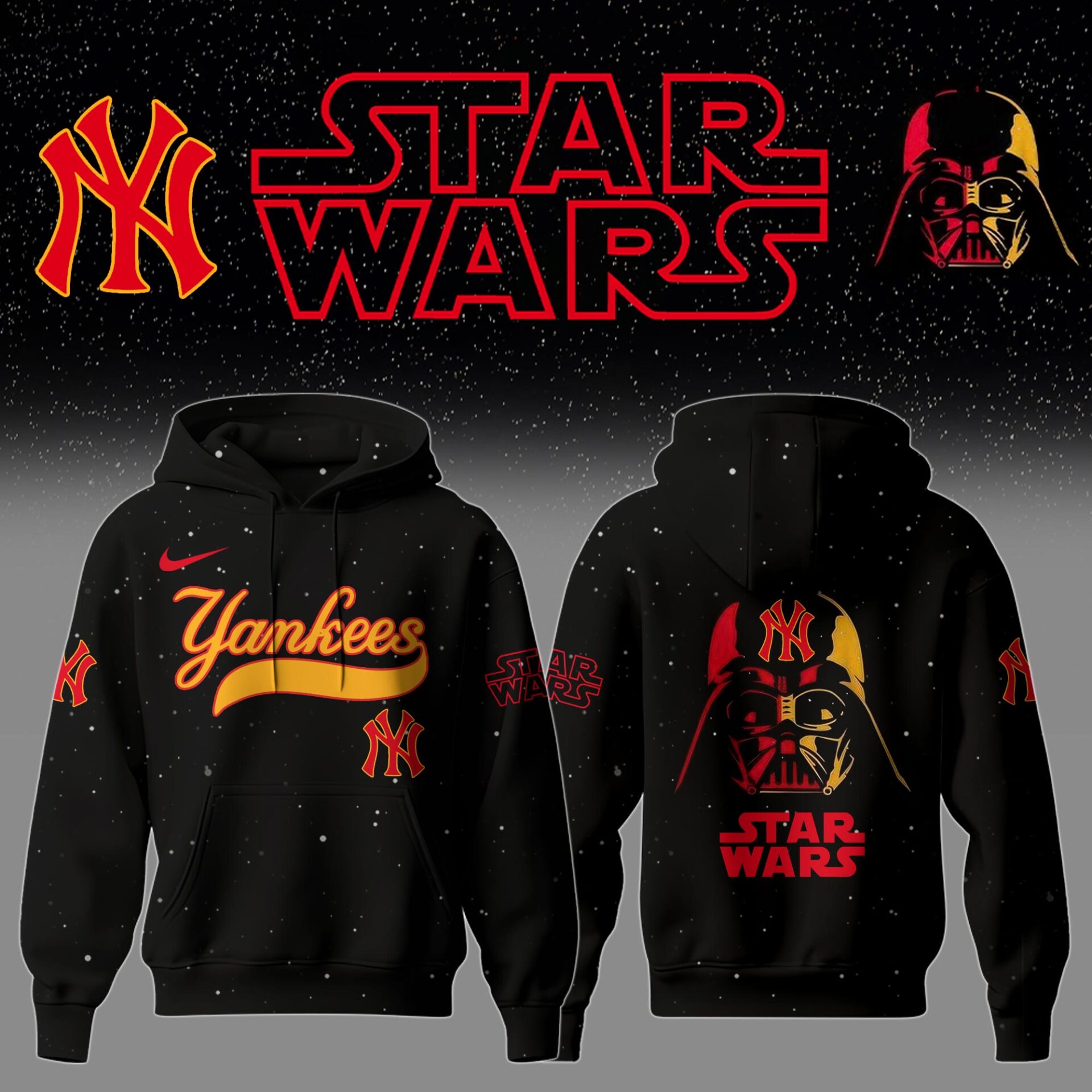 Yankees x Stars Wars Night 2025 Hoodie Gift Ideas For Baseball Players