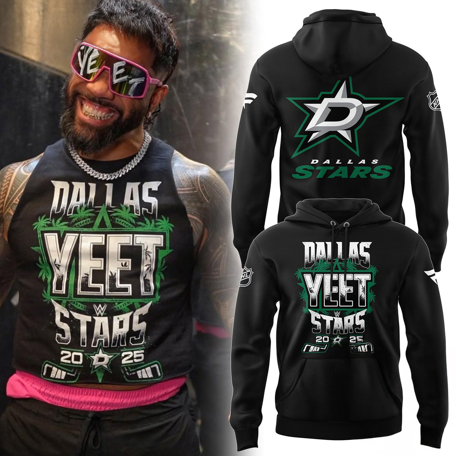 YEET Dallas Stars Hockey 2025 Hoodie Gifts For Hockey Fan