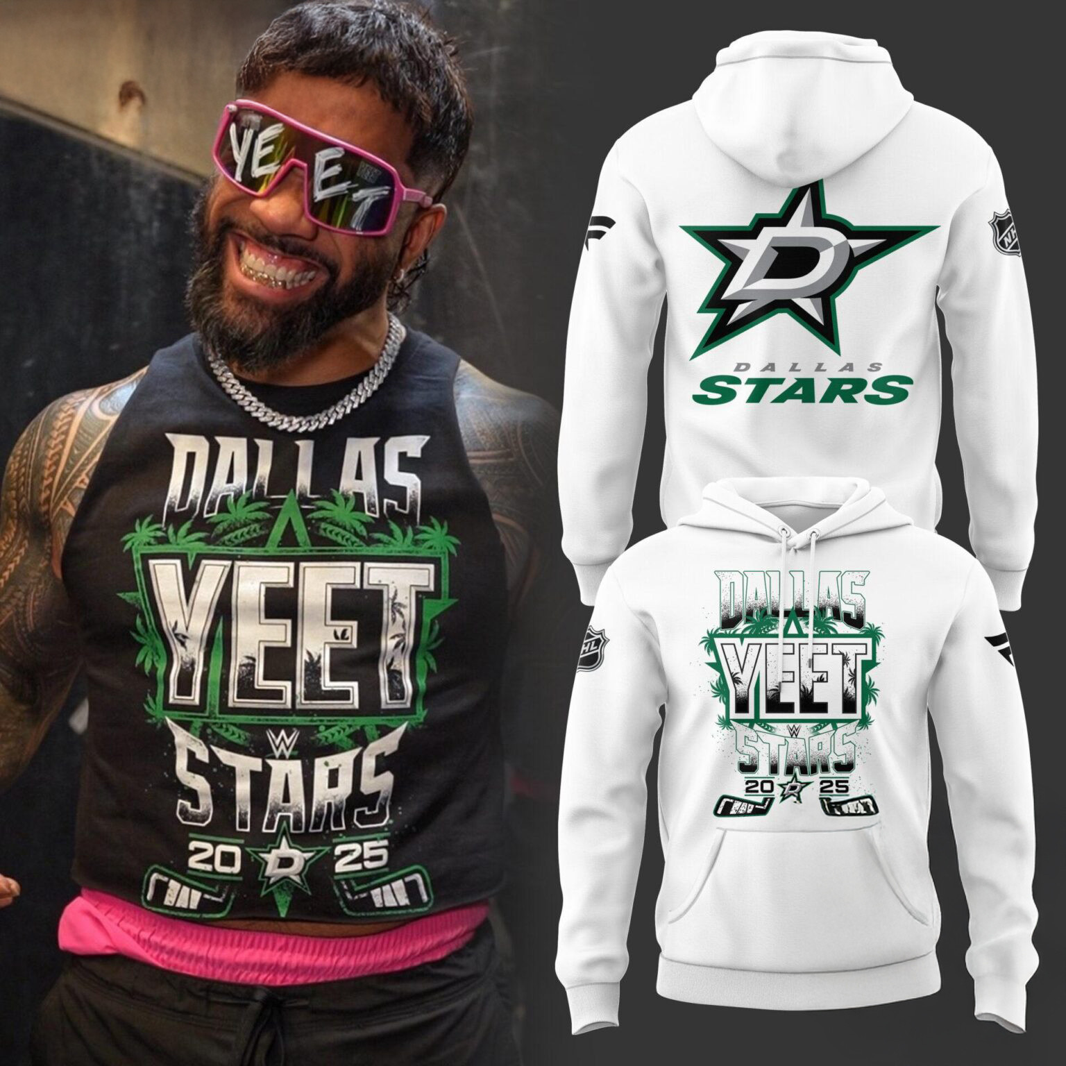 YEET Dallas Stars Hockey 2025 Hoodie Hockey Lover