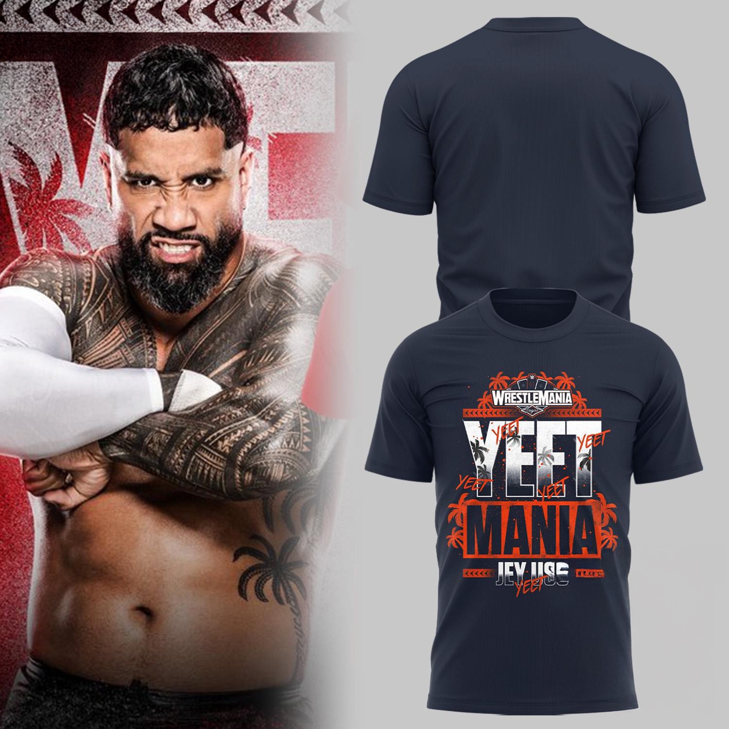 Yeet Mania Jey Uso WWE Charlotte Flair T-Shirt Oregontrailrvpk Shirt