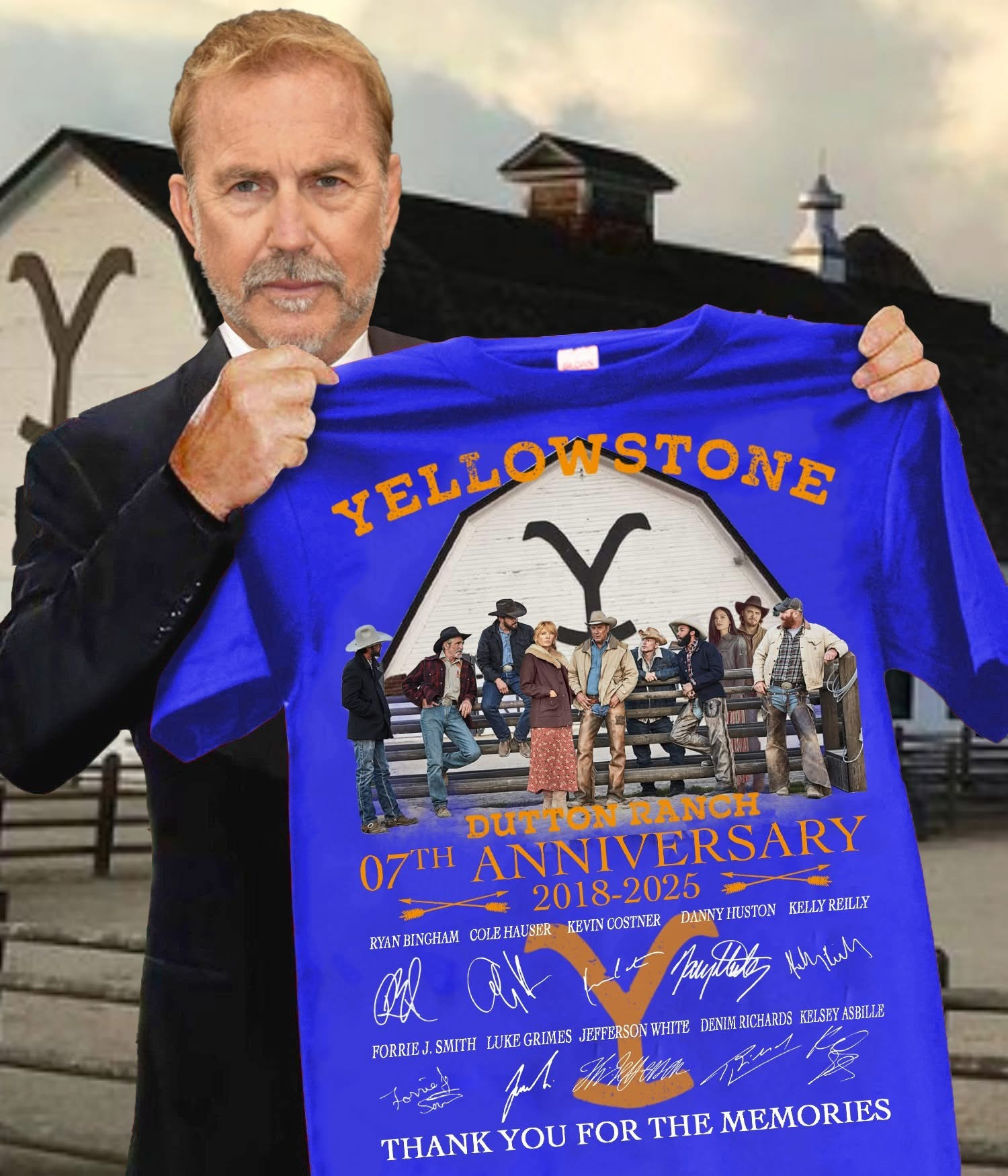 Yellowstone 07Th Anniversary 1018-2925 T-Shirt Thank You For The Memories Oregontrailrvpk Shirt
