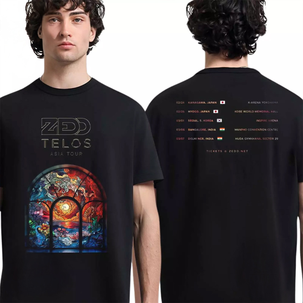 Zedd Telos Asia Tour 2025 Tour Dates List T-Shirt Oregontrailrvpk Shirt