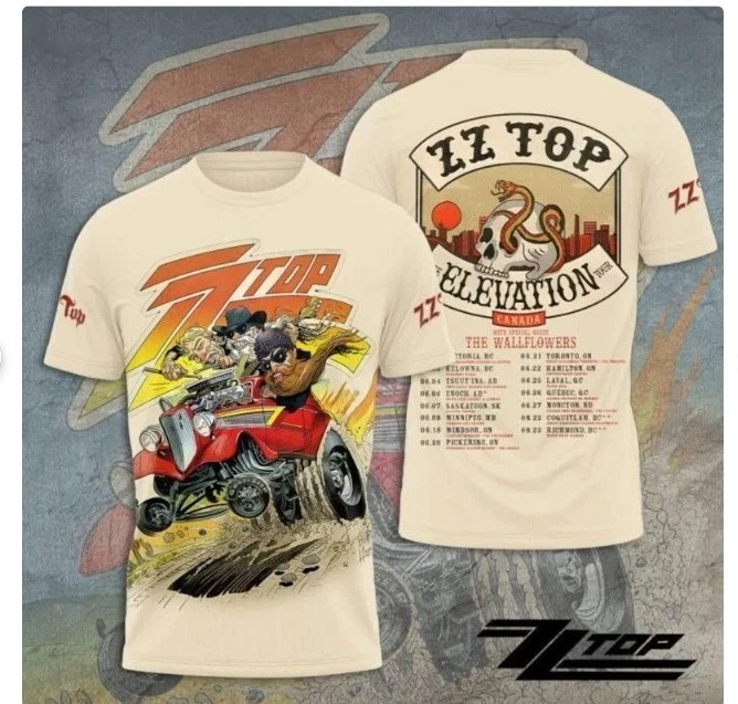 ZZ Top Tour 2025 Shirt 3D Unique Gift For ZZ Top Fans Oregontrailrvpk Shirt